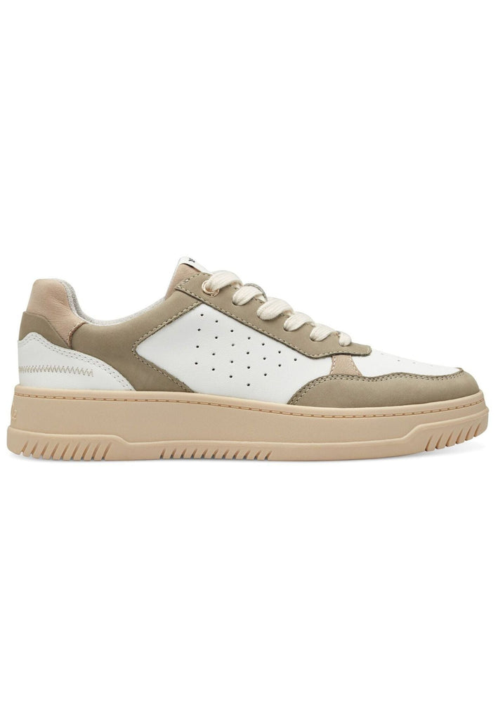 s.Oliver Sneaker Leder/Synthetik Grün/Beige