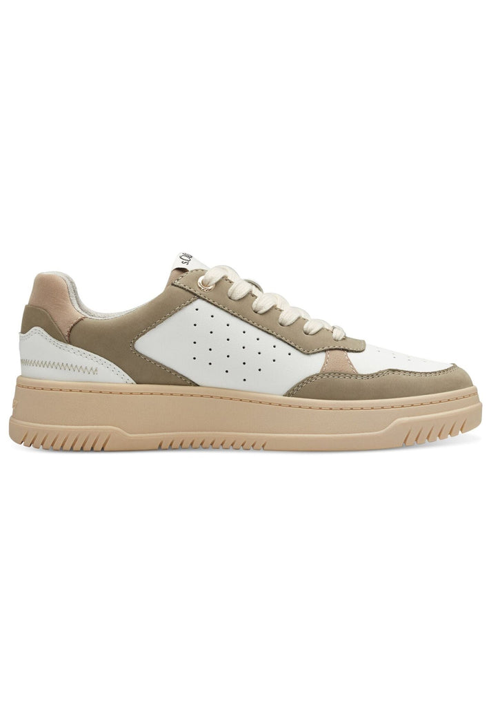 s.Oliver Sneaker Leder/Synthetik Grün/Beige
