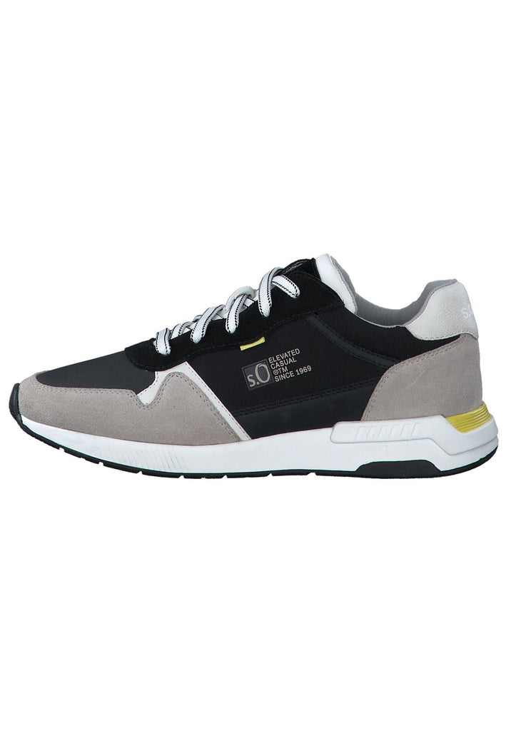 s.Oliver Sneaker Leder/Textil Schwarz Kombi