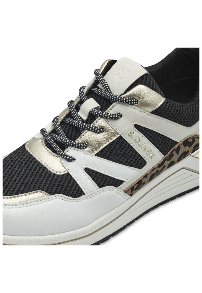 s.Oliver Sneaker Leder/Textil Weiß/Schwarz