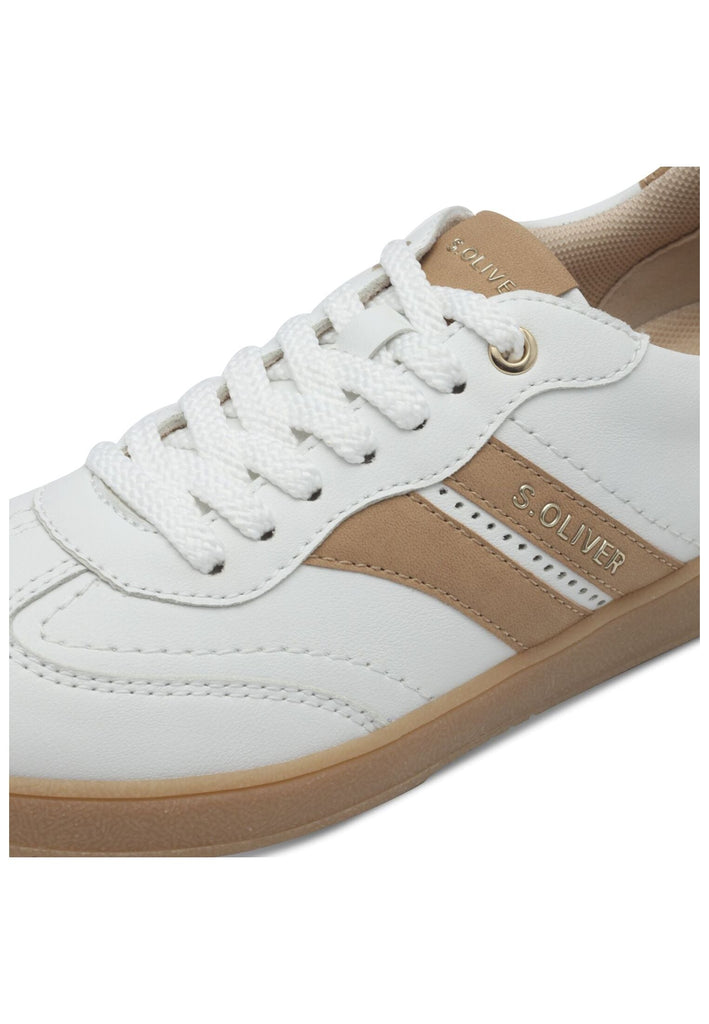 s.Oliver Sneaker Leder Weiß/Beige