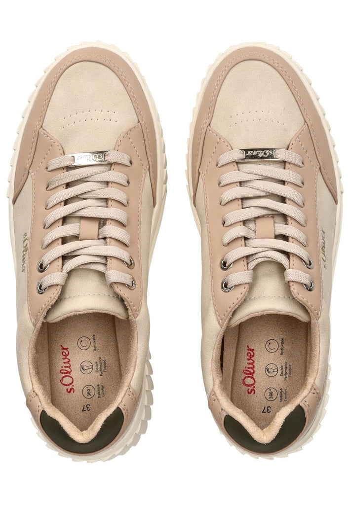 s.Oliver Sneaker Lederimitat Beige