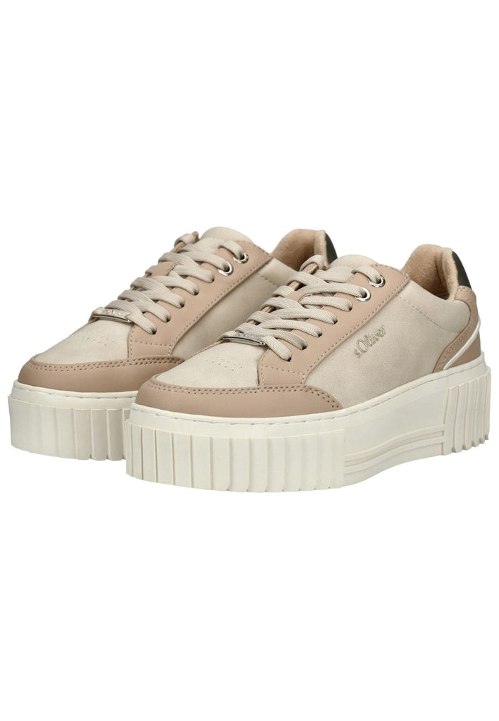 s.Oliver Sneaker Lederimitat Beige