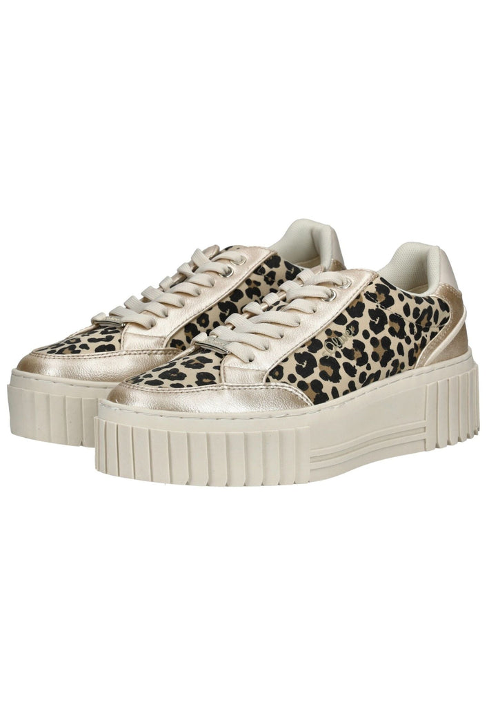 s.Oliver Sneaker Lederimitat Leopard