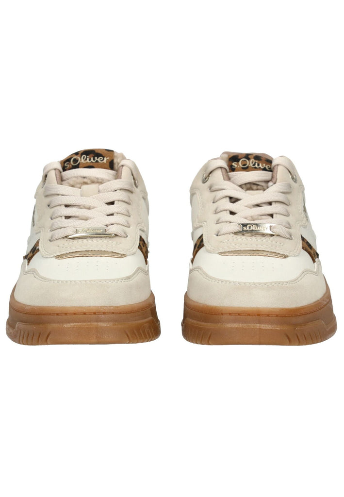 s.Oliver Sneaker Lederimitat/Textil Beige/Braun