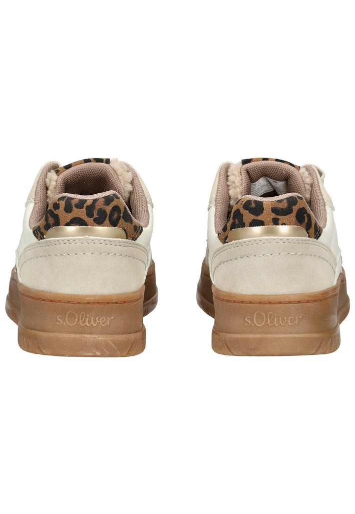 s.Oliver Sneaker Lederimitat/Textil Beige/Braun