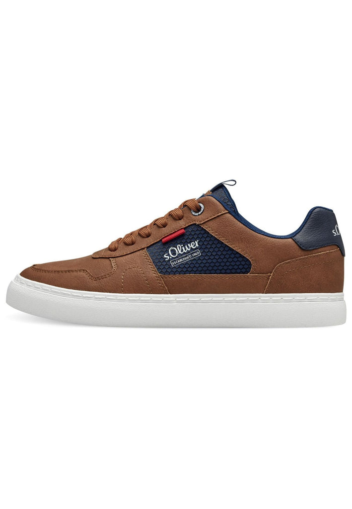 s.Oliver Sneaker Lederimitat/Textil Cognac
