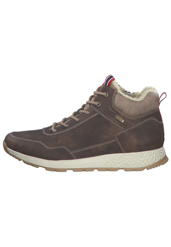s.Oliver Sneaker Lederimitat/Textil Dunkelbraun