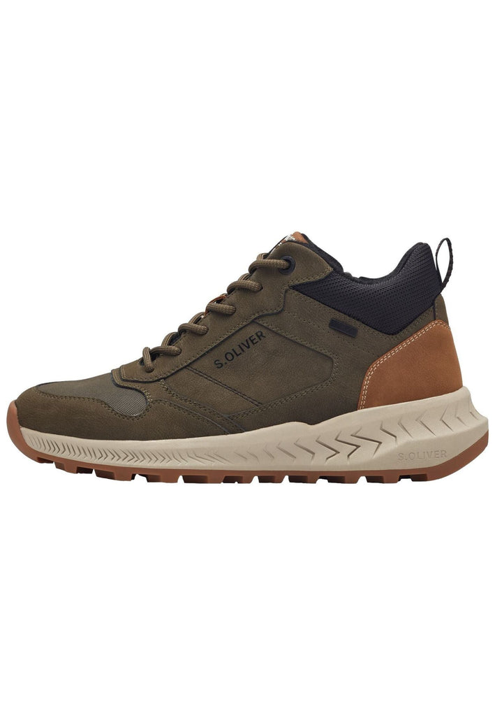 s.Oliver Sneaker Lederimitat/Textil Khaki