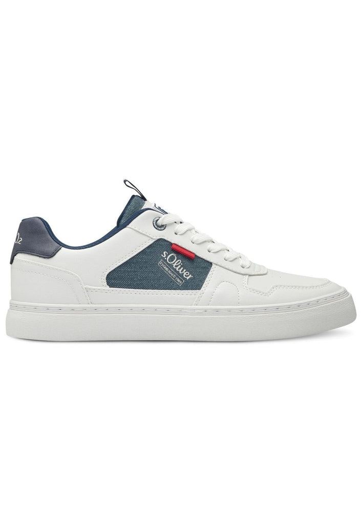 s.Oliver Sneaker Lederimitat/Textil Weiß/Blau