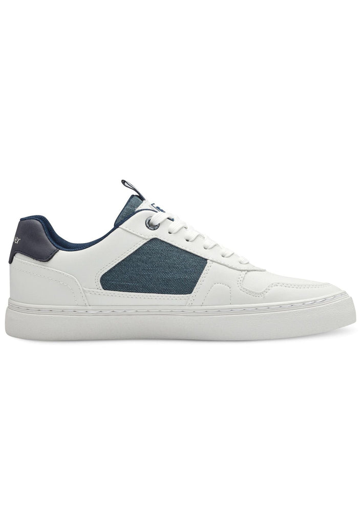s.Oliver Sneaker Lederimitat/Textil Weiß/Blau