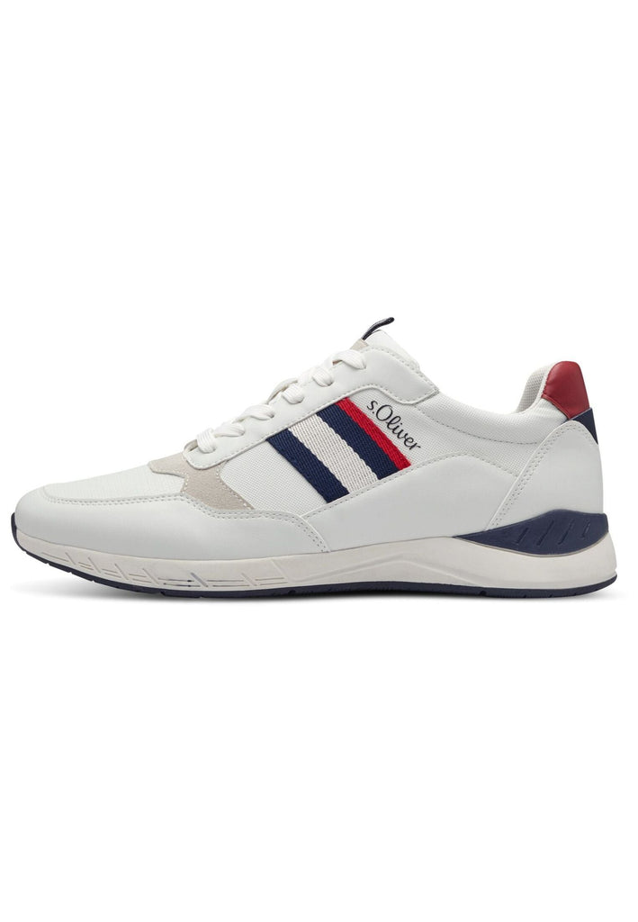 s.Oliver Sneaker Lederimitat Weiß Kombi