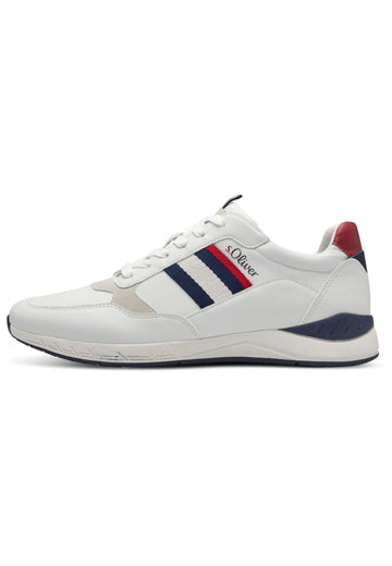 s.Oliver Sneaker Lederimitat Weiß Kombi