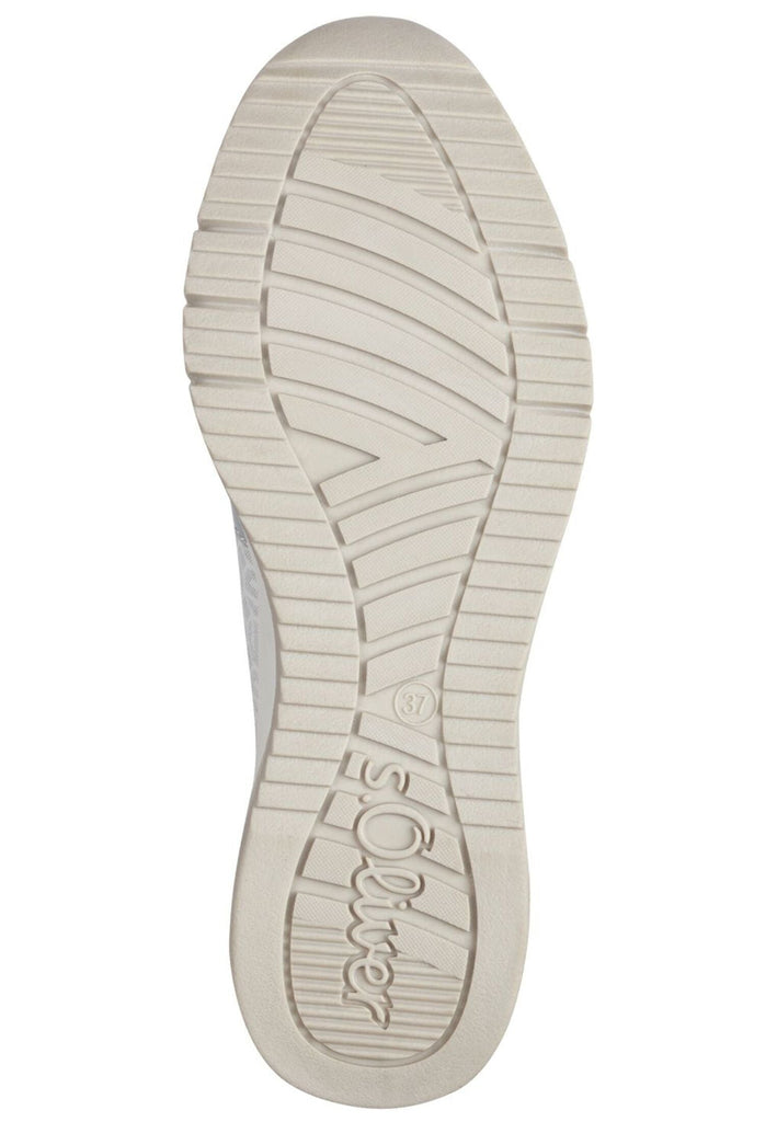 s.Oliver Sneaker Lederimitat Weiß/Silber