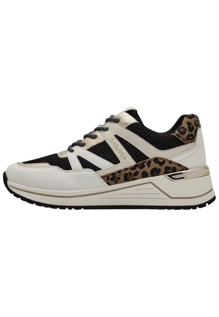 Sneaker s.Oliver Sneaker Leder/Textil Weiß/Schwarz
