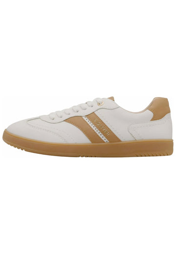Sneaker s.Oliver Sneaker Leder Weiß/Beige