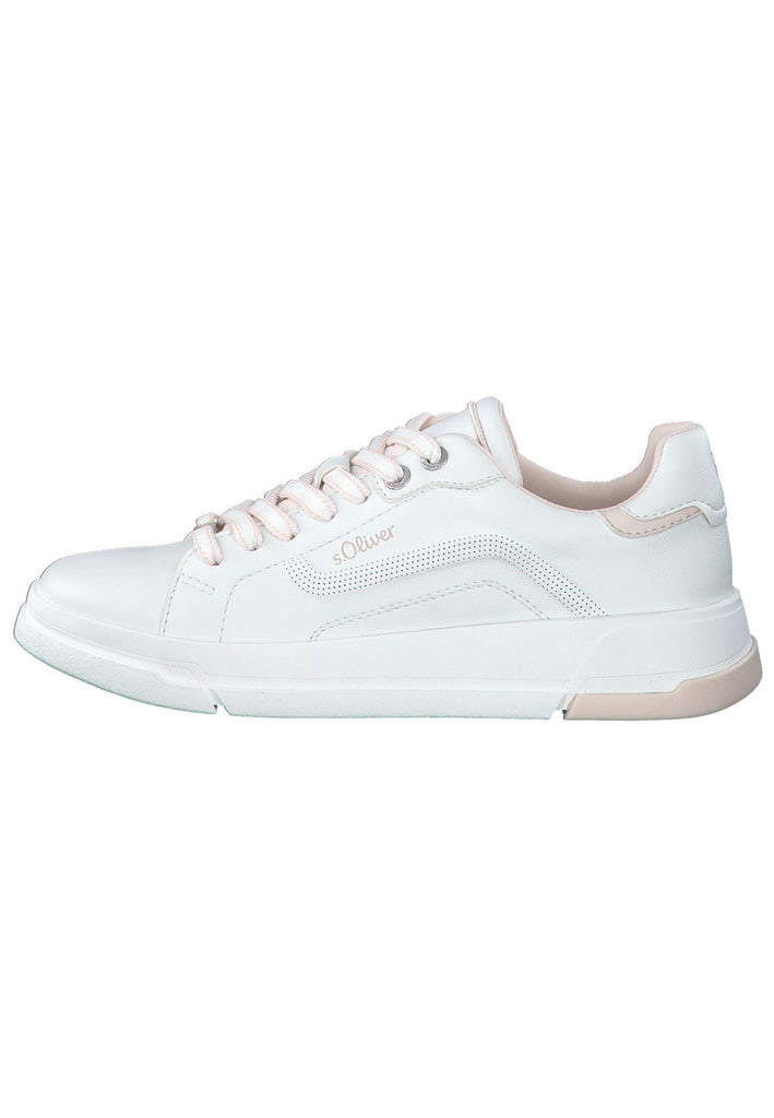 Sneaker s.Oliver Sneaker Lederimitat Weiß/Rosa