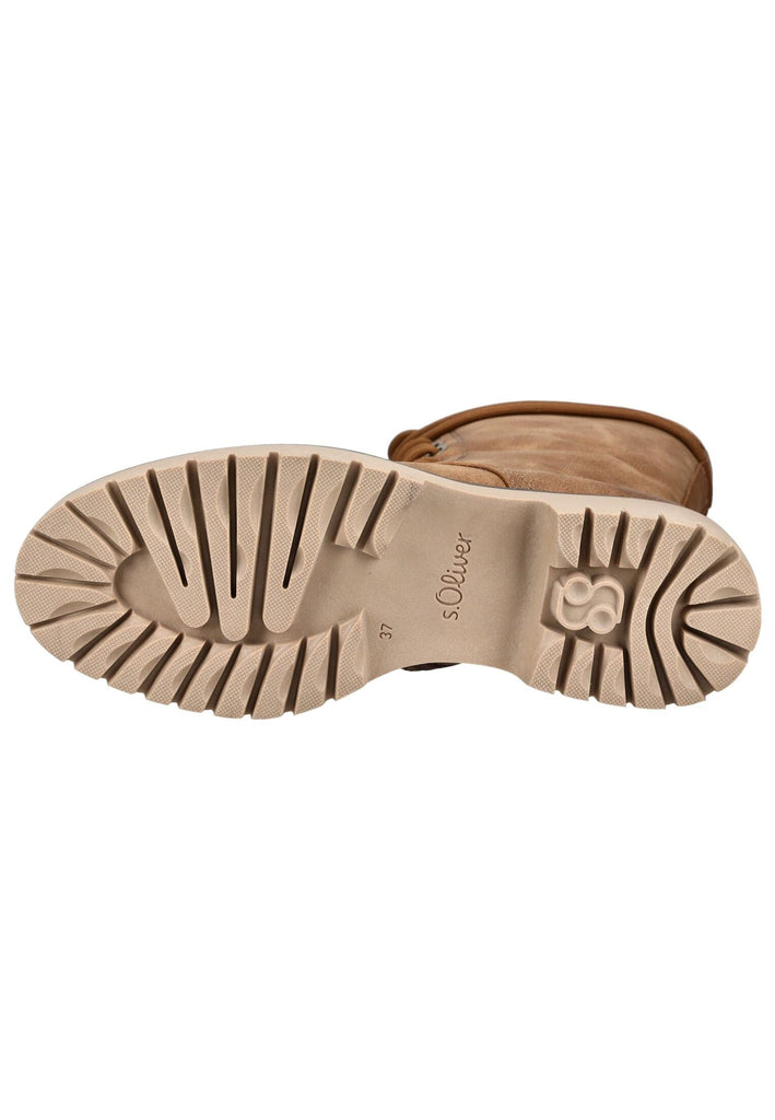 s.Oliver Stiefel Lederimitat Cognac Warmfutter