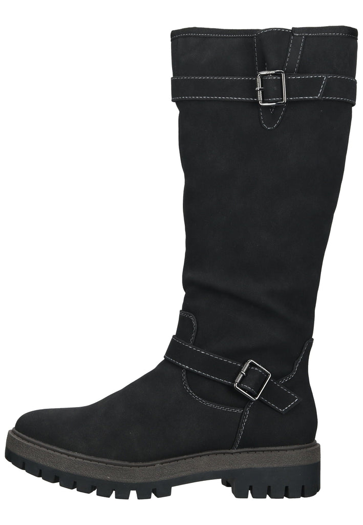 Stiefel s.Oliver Stiefel Lederimitat Schwarz Warmfutter