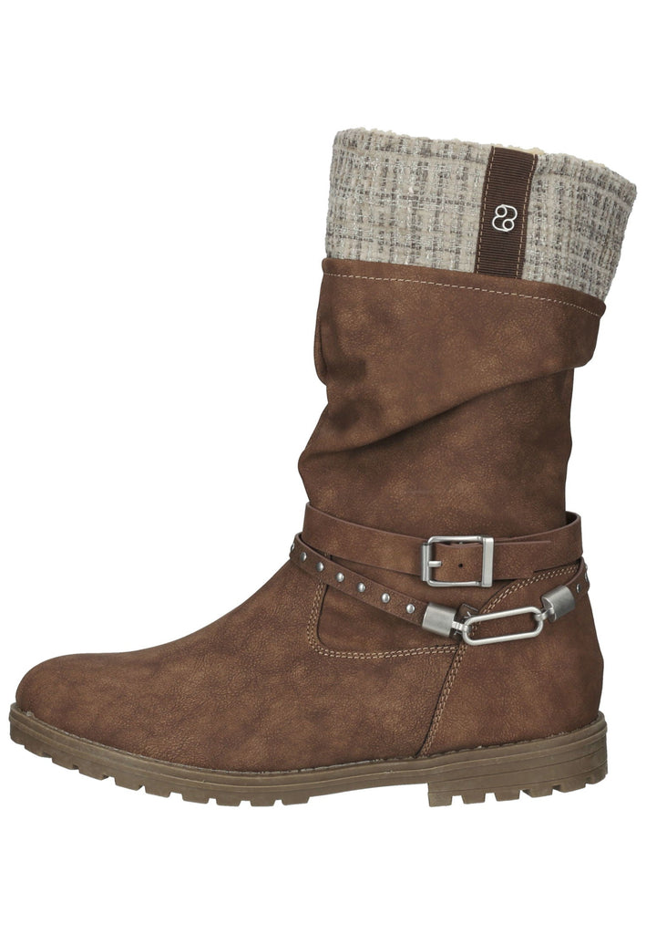 Stiefel s.Oliver Stiefel Lederimitat/Textil Braun Warmfutter