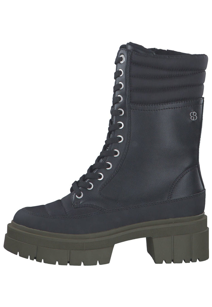 Stiefel s.Oliver Stiefel Lederimitat/Textil Schwarz/Grün
