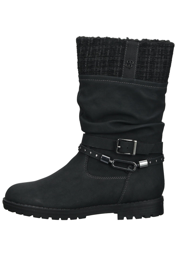 Stiefel s.Oliver Stiefel Lederimitat/Textil Schwarz Warmfutter