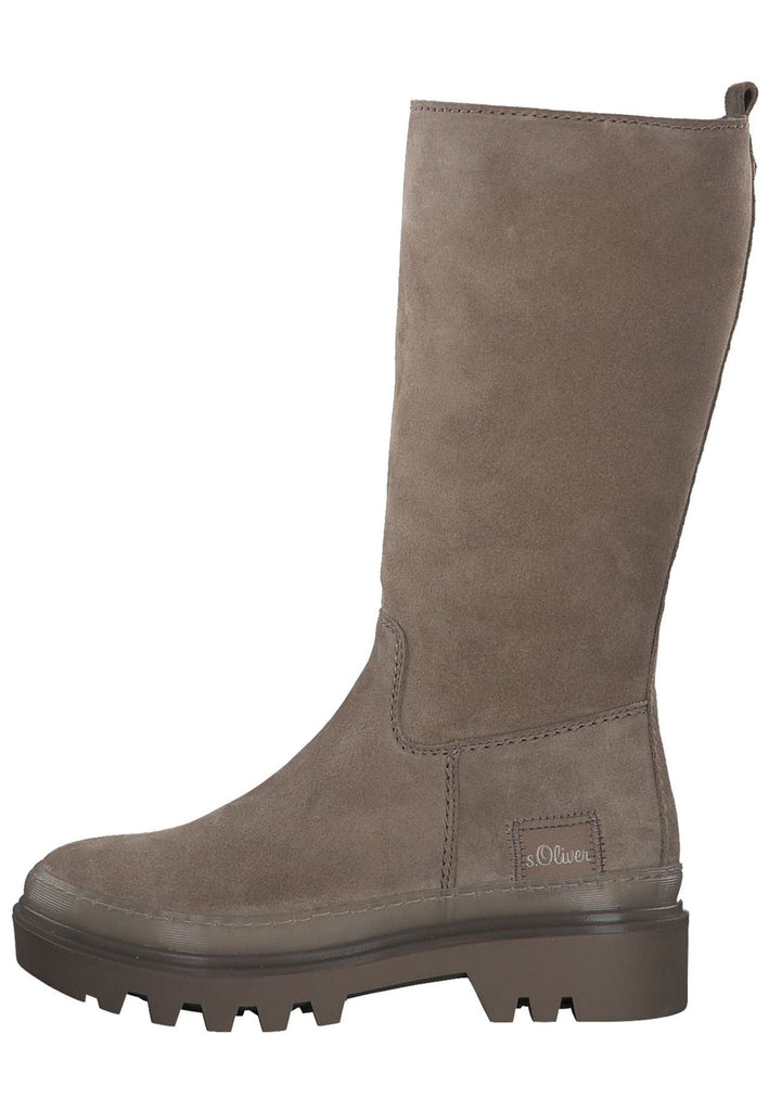s.Oliver Stiefel Veloursleder Sand Warmfutter