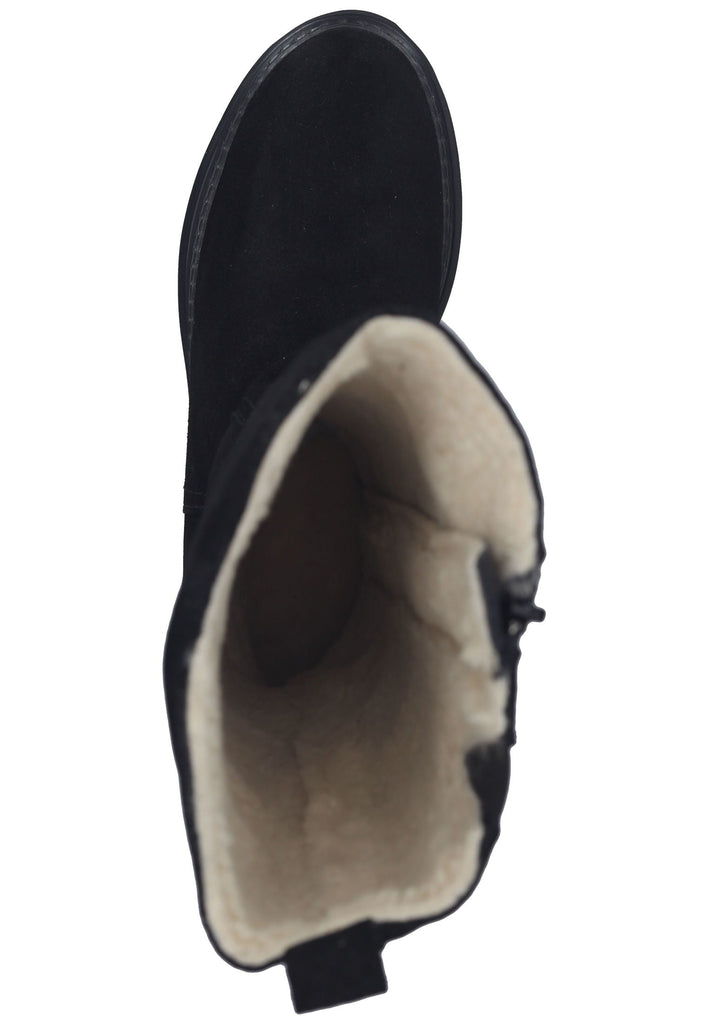 s.Oliver Stiefel Veloursleder Schwarz Warmfutter