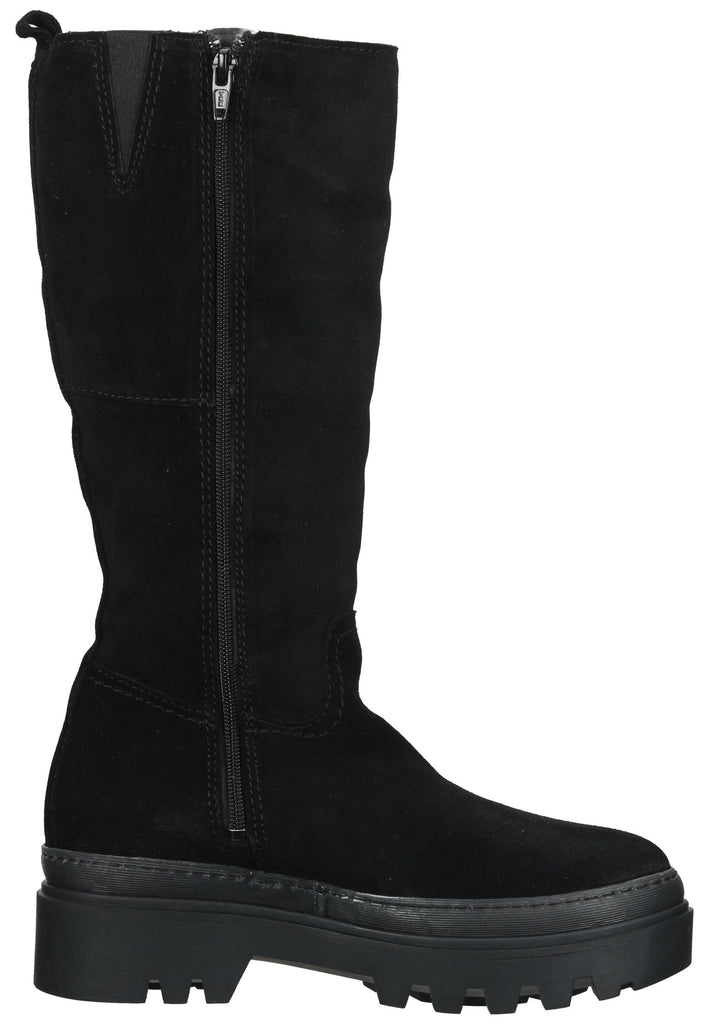 s.Oliver Stiefel Veloursleder Schwarz Warmfutter