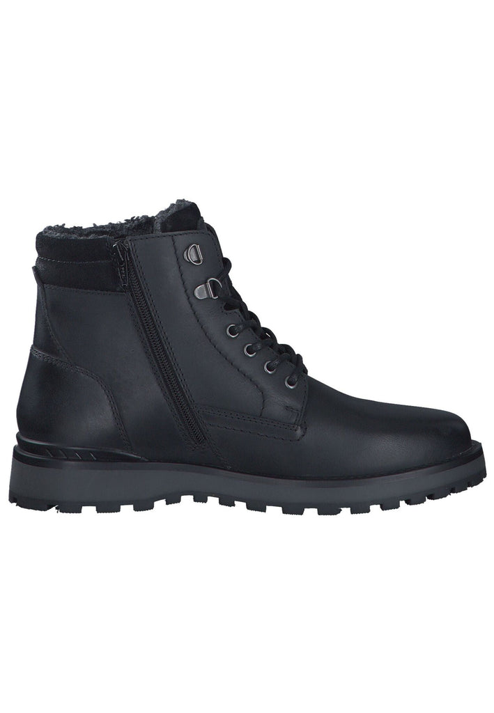 s.Oliver Stiefelette Glattleder Schwarz Warmfutter