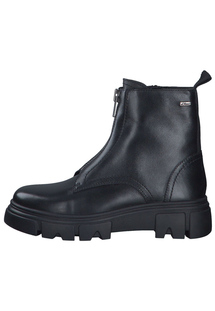 s.Oliver Stiefelette Leder Black