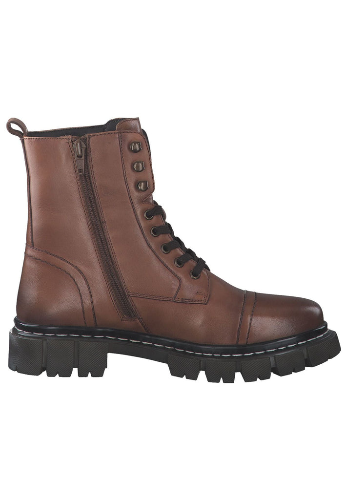 s.Oliver Stiefelette Leder Cognac