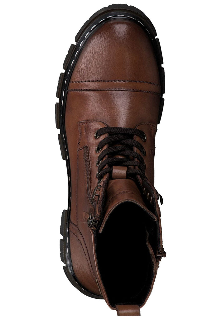 s.Oliver Stiefelette Leder Cognac