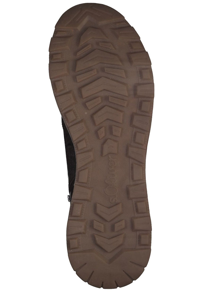 s.Oliver Stiefelette Leder Dunkelbraun Warmfutter