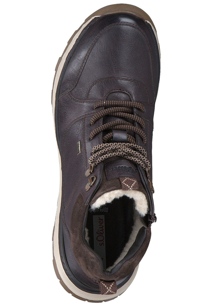 s.Oliver Stiefelette Leder Dunkelbraun Warmfutter