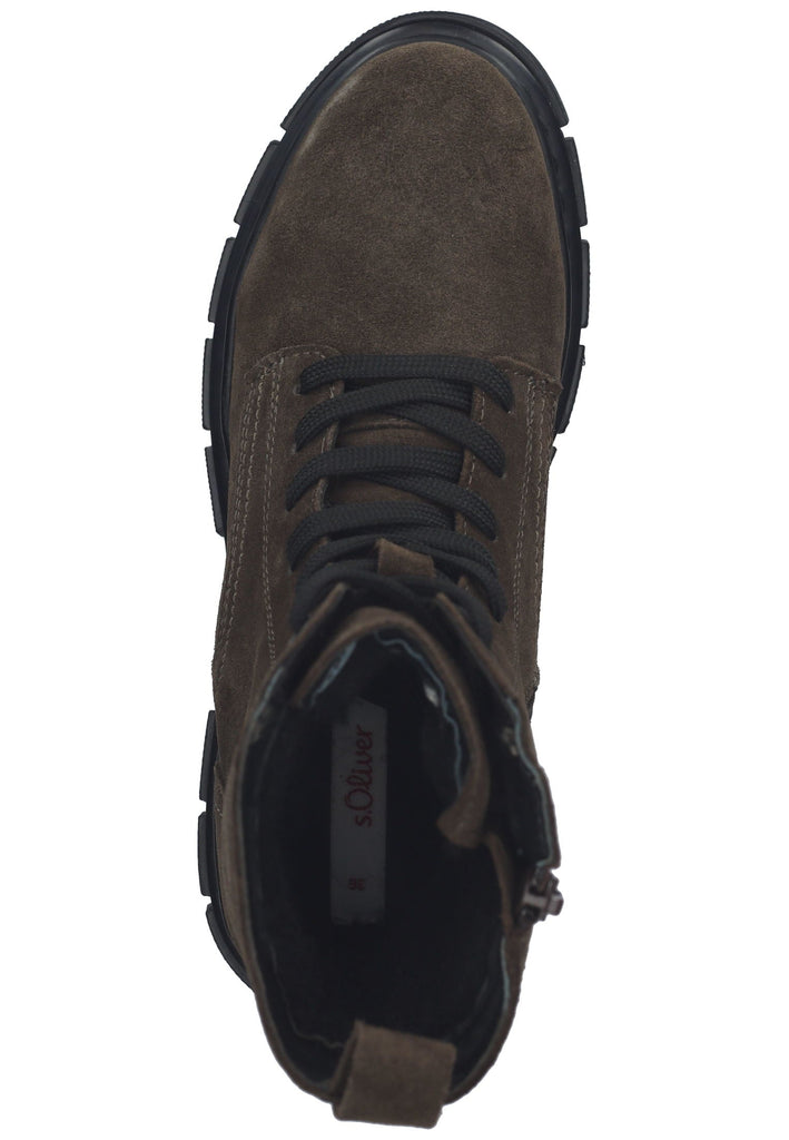 s.Oliver Stiefelette Leder Khaki