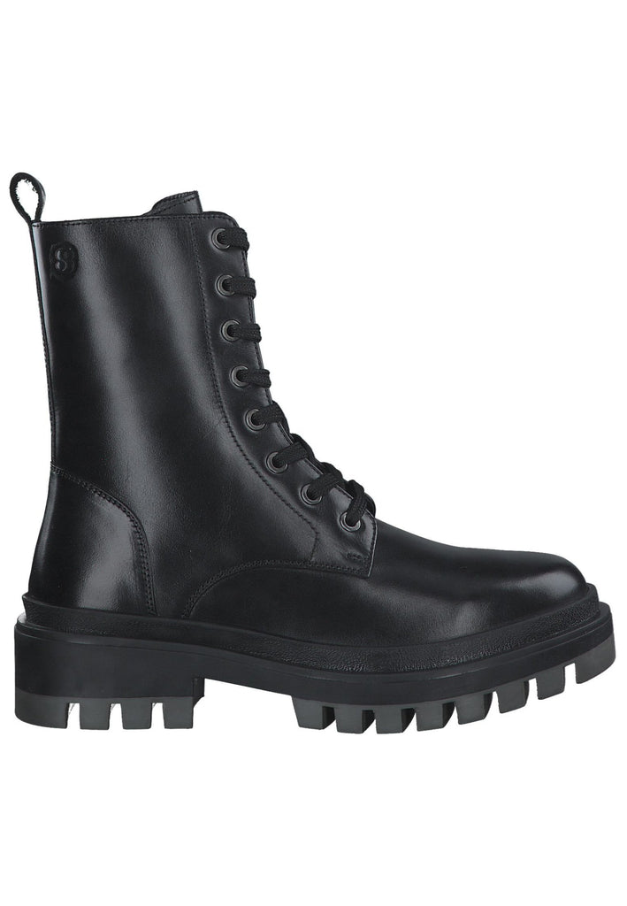 s.Oliver Stiefelette Leder Schwarz