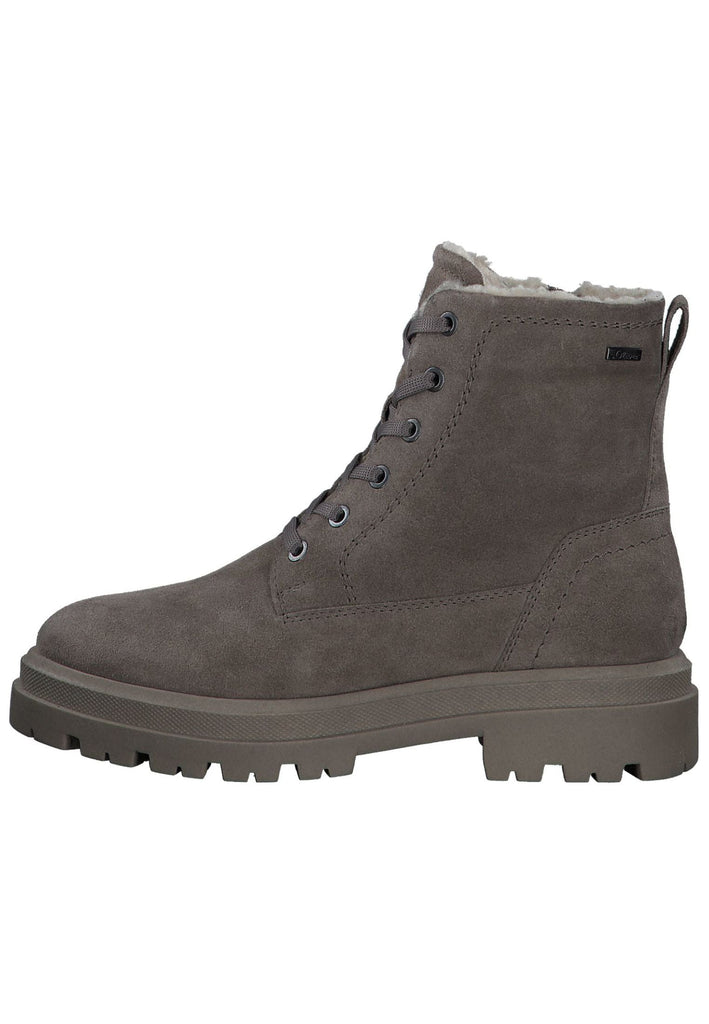 s.Oliver Stiefelette Leder Taupe