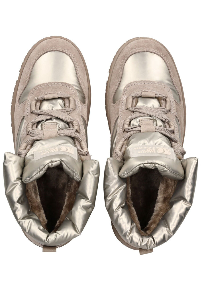 s.Oliver Stiefelette Leder/Textil Champagne Warmfutter