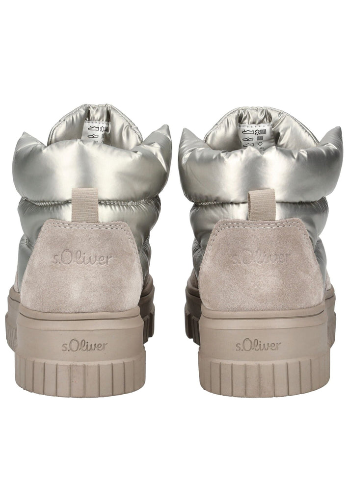 s.Oliver Stiefelette Leder/Textil Champagne Warmfutter