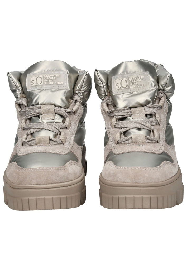 s.Oliver Stiefelette Leder/Textil Champagne Warmfutter