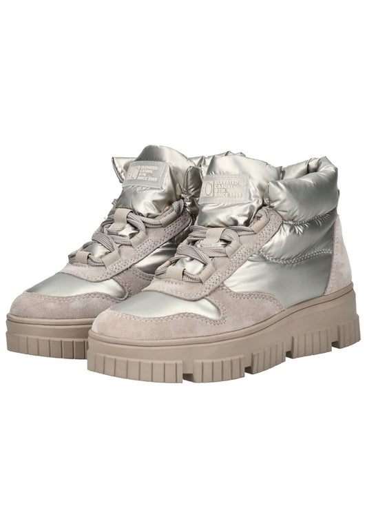 s.Oliver Stiefelette Leder/Textil Champagne Warmfutter