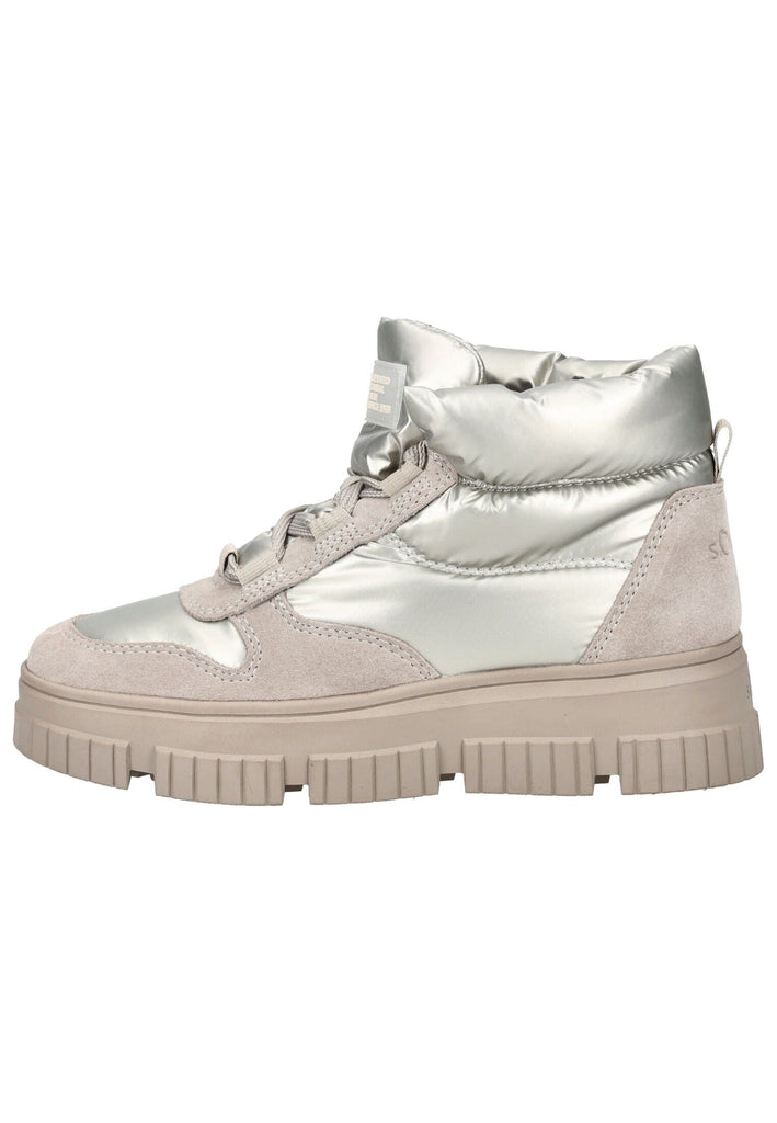 s.Oliver Stiefelette Leder/Textil Champagne Warmfutter