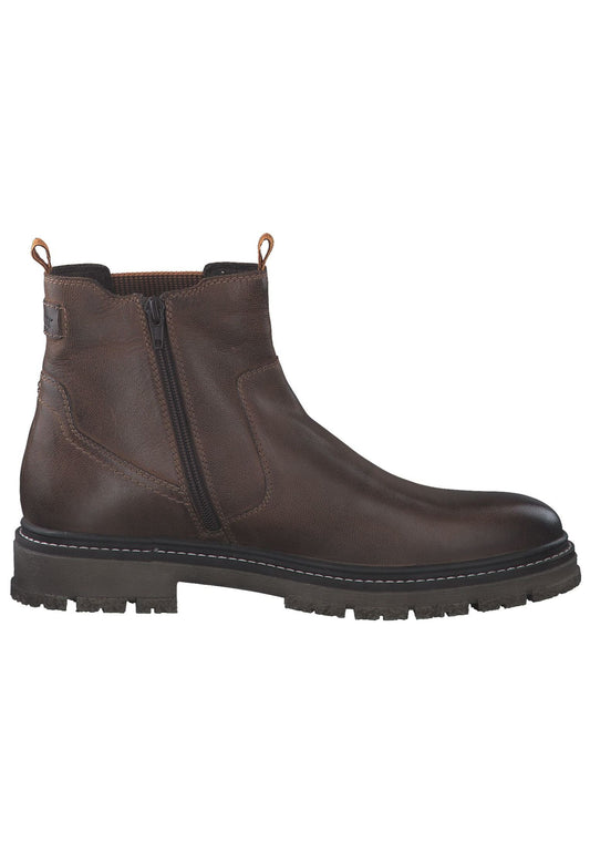 s.Oliver Stiefelette Leder/Textil Cognac
