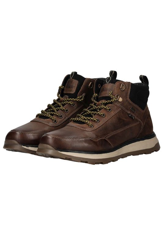 s.Oliver Stiefelette Leder/Textil Cognac