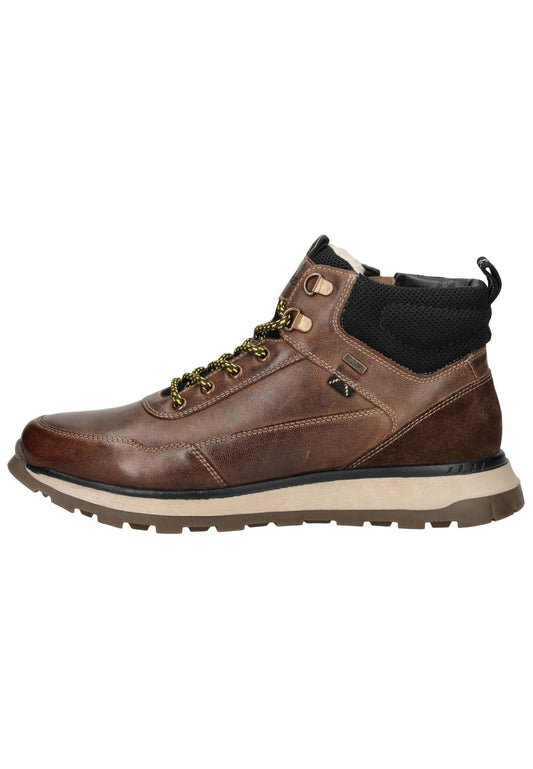 s.Oliver Stiefelette Leder/Textil Cognac Warmfutter