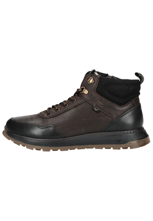 s.Oliver Stiefelette Leder/Textil Dunkelbraun