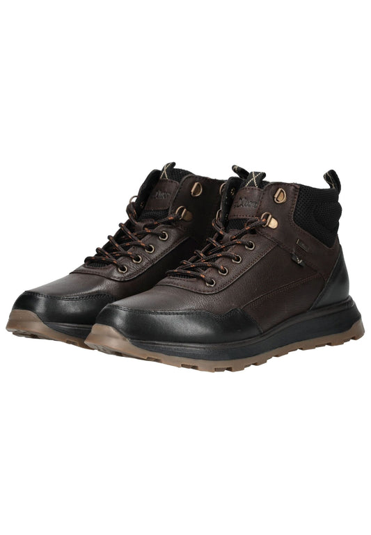 s.Oliver Stiefelette Leder/Textil Dunkelbraun