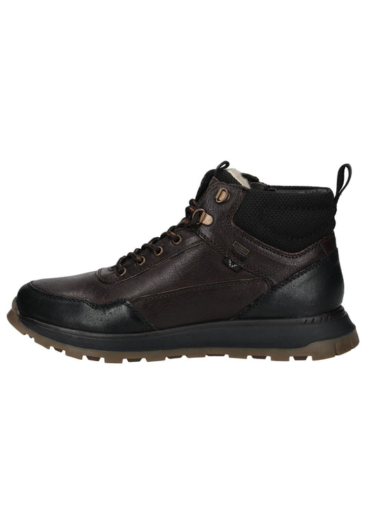 s.Oliver Stiefelette Leder/Textil Dunkelbraun Warmfutter