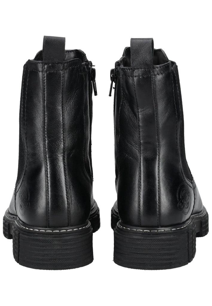 s.Oliver Stiefelette Leder/Textil Schwarz